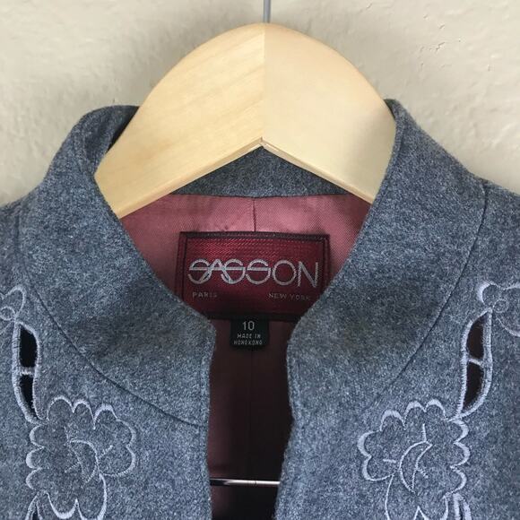 CLOSET CLEAR OUT!  Vintage Grey Wool Jackt Detail - Picture 2 of 7